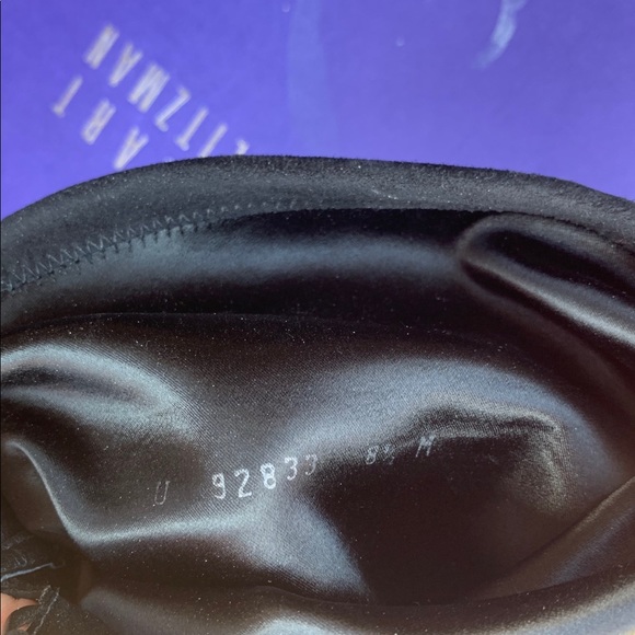 Stuart Weitzman Black Suede Highland Boots 8.5 - Picture 6 of 6